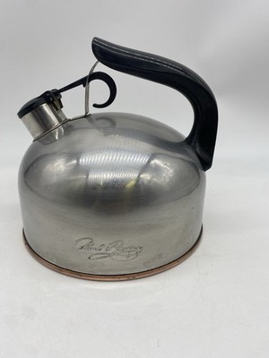 Revere Ware 2 Quart Tea Kettle Teakettle Copper Bottom Whistles