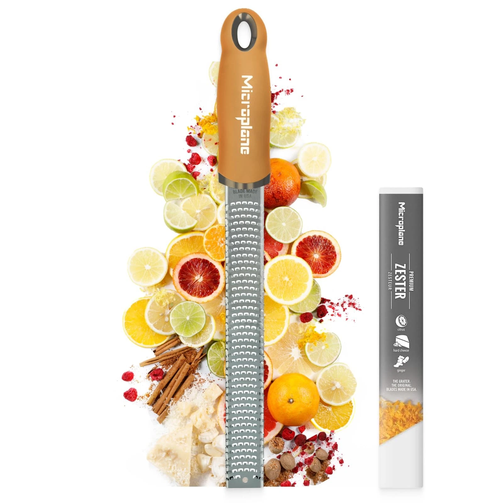 Microplane Zester Grater in Mustard Yellow for Citrus Fruits, Hard Cheese, Ginge
Opens in a new wind