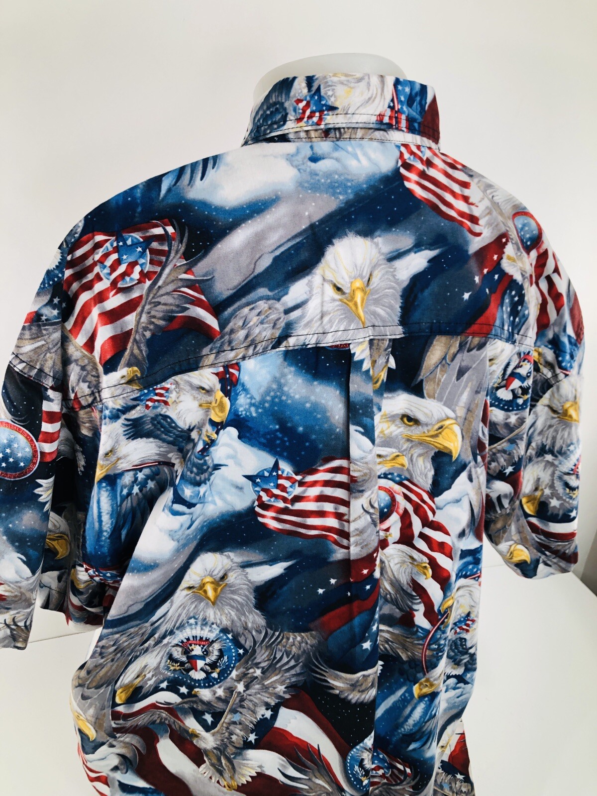 Rare HIGH SEAS TRADING ‘Merica USA FLAG AMERICAN EAGLE - 4th of July 3XL Shirt image 8