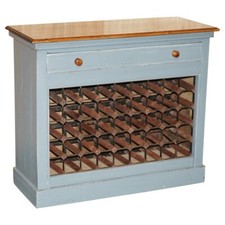 GROSSES VINTAGE ALTHOLZ 45 FLASCHEN WEIN SEKT REGAL SIDEBOARD MIT SCHUBLADE