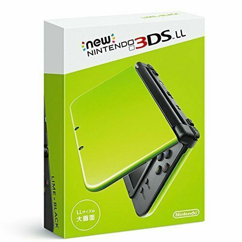 NEW Nintendo 3DS XL LL Lime Black Console w/ charger Japanese Ver.