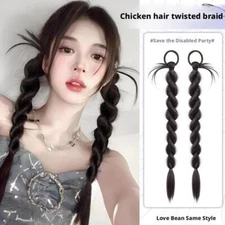 Wig braids boxing braids dreadlocks wig double ponytail wig X7S3