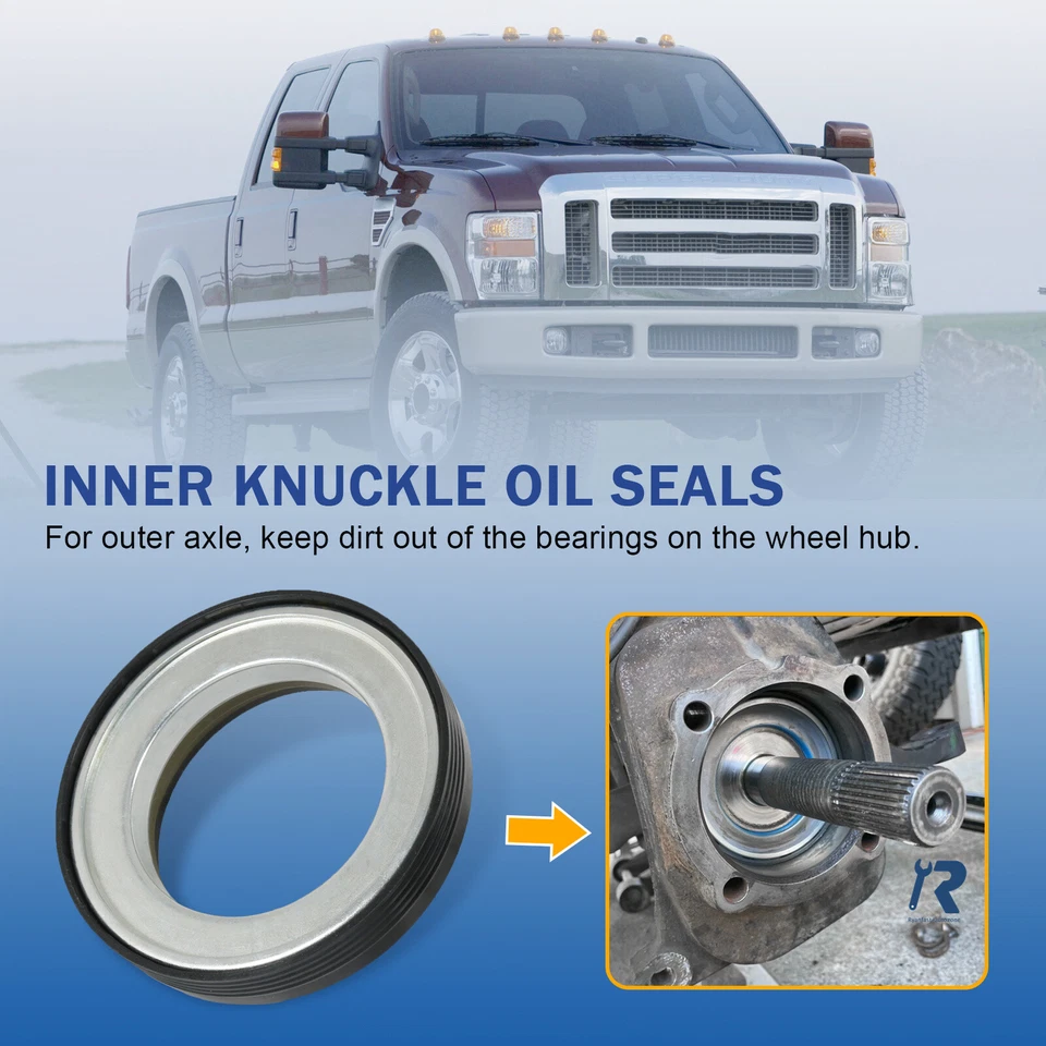 Front Axle Knuckle Tube Seal Kit for Ford F250 F350 Superduty Dana 50 60 98-04 — 第 2/4 张图片