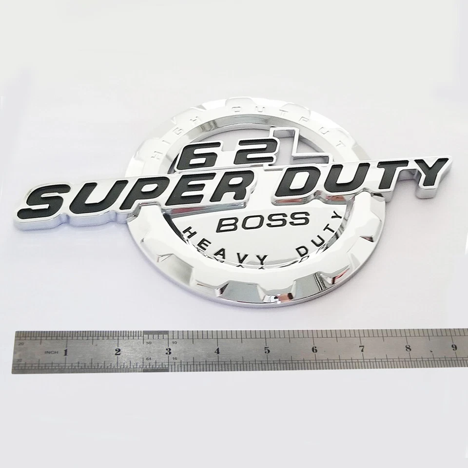 Paquete de 2 emblemas de 6,2 L V8 Superduty Boss Heavyduty se adapta a insignia SUPER DUTY F250 F350 CH Foto 3 de 4