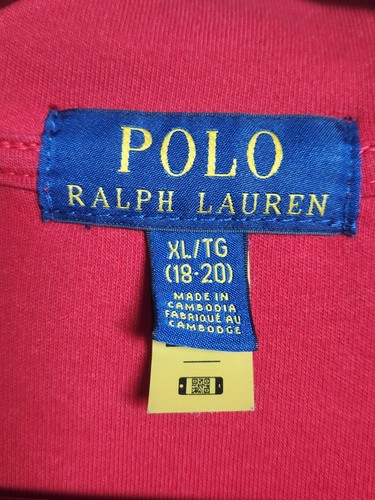 Polo Ralph Lauren Sweater Youth XL (18-20) Red 1/4 Zip Pullover Flesh Pony - Picture 3 of 7