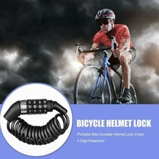 Mountain Bike 4 Digit Password Code Lock Anti-theft Steel Wire Bicycle Safety