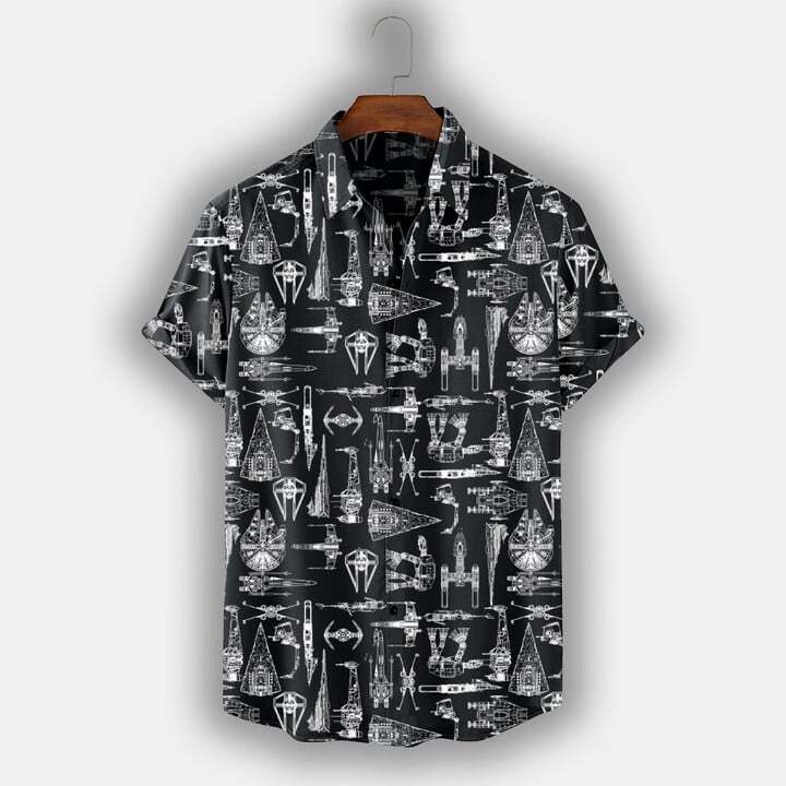 Spaceship Hawaiian Shirt in Stylish SW1 Design