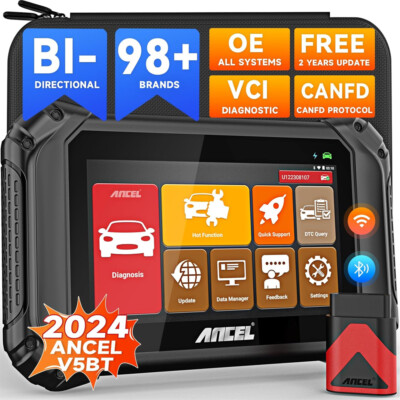 2026 ANCEL V5 BT profi KFZ Diagnosegerät Auto OBD2 Scanner ALLE SYSTEM TPMS EPB