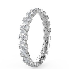 Top Quality F/VS 1.00Ct Round Diamond Designer Full Eternity Ring 18K White Gold