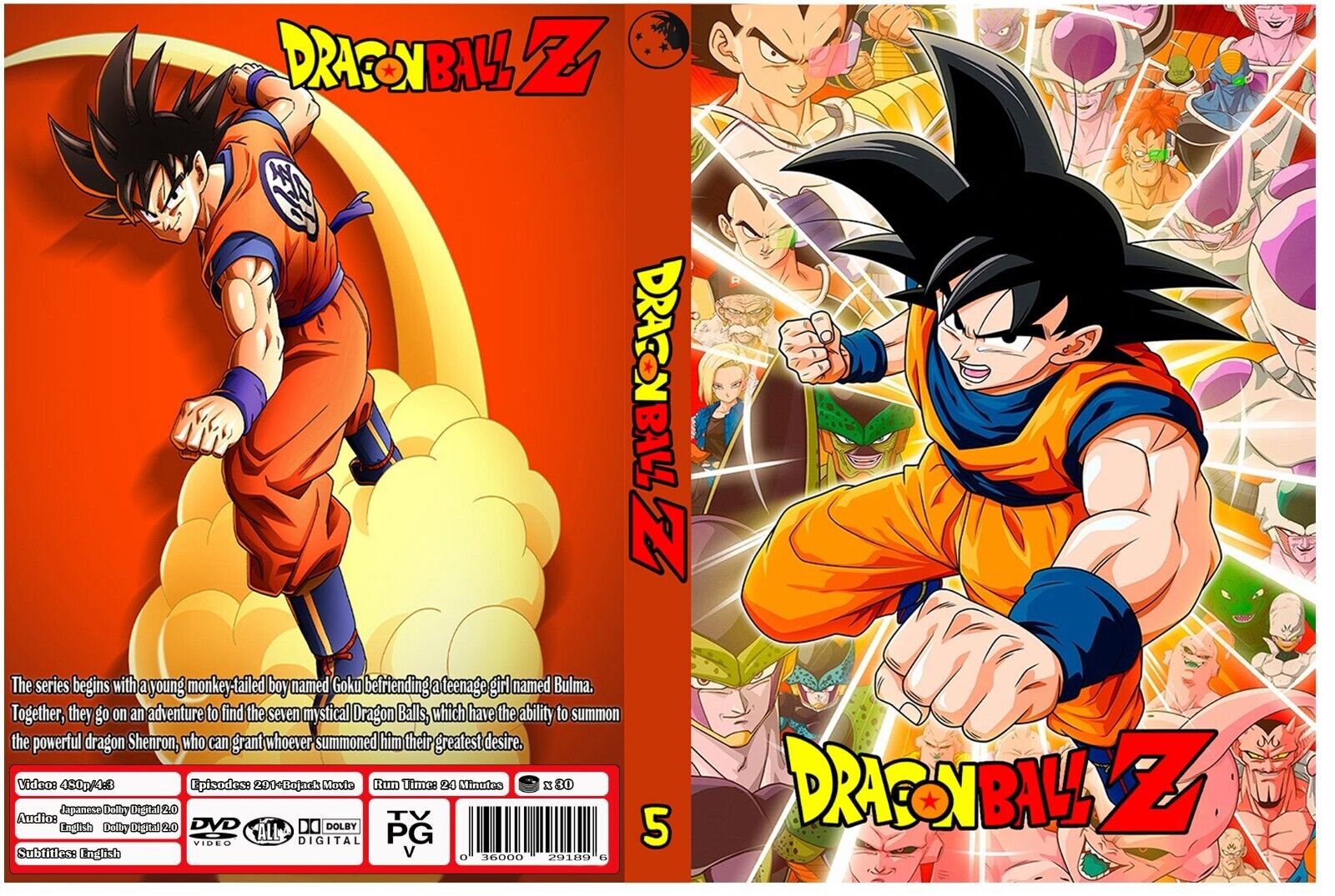 DVDs - Episódios completo DRAGON BALL Z 291 Saga completa