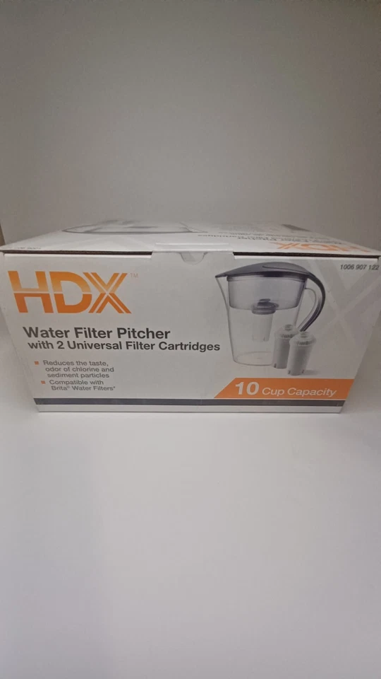 Water Filter Pitcher HDX (10 Cup Capacity) with 2 Universal Filter Cartridges - Image 3 of 4