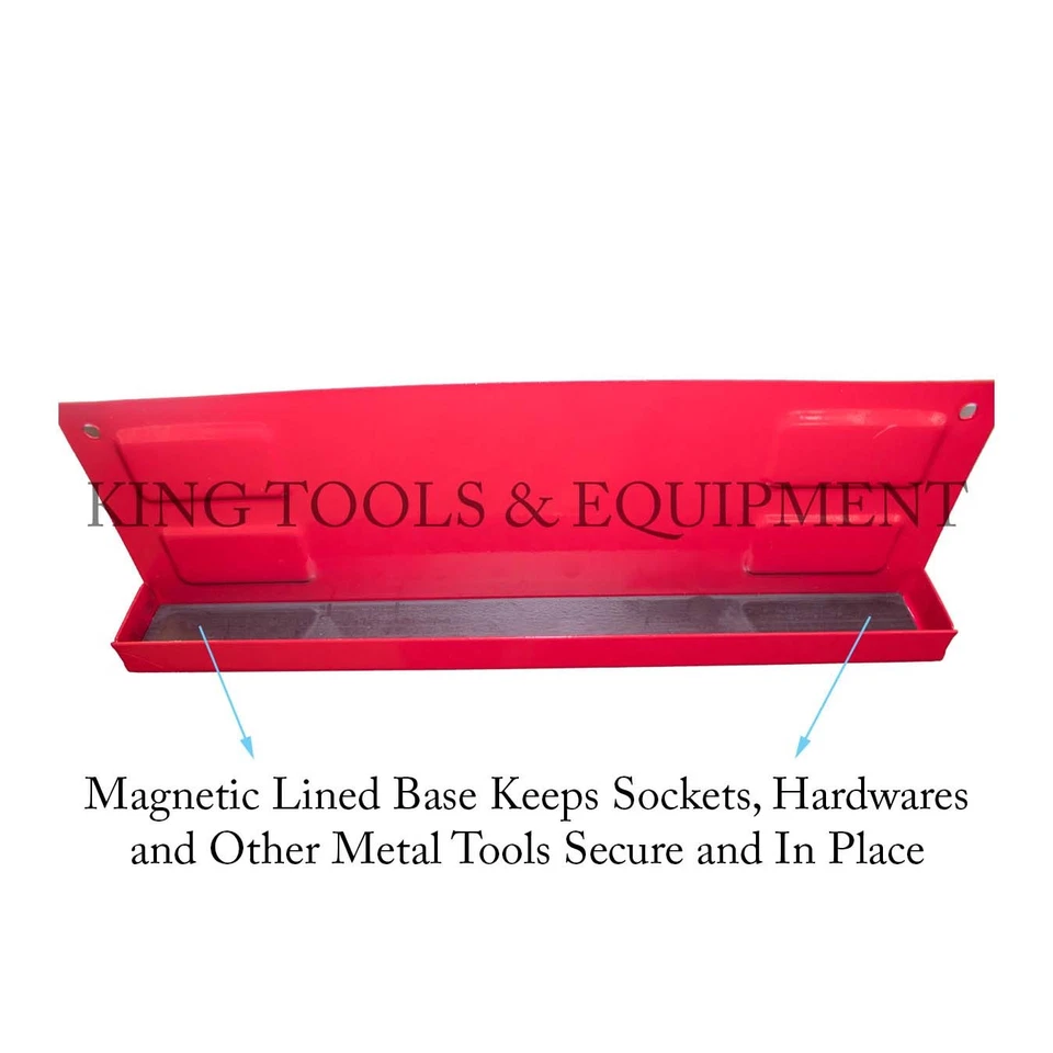 New KING 11" Magnetic Socket Tray Holder, Organize Hardware & Tool Durable Steel - Image 2 of 4