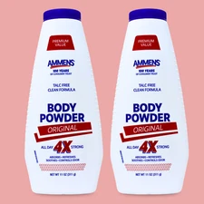 Ammens Medicated Original Powder - Talc-Free Odor Control 11 fl oz (2-Pack)