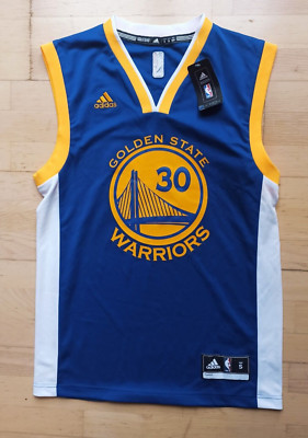NEU Adidas Stephen Curry Golden State Warriors NBA Jersey Trikot 2016 blau S