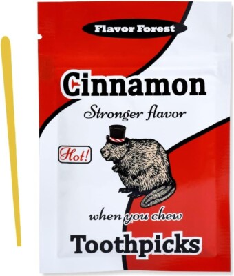 Hot Cinnamon Flavored Toothpicks (Flat Shape) 100ct