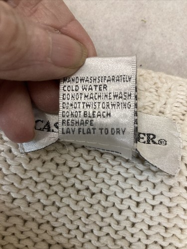 Vtg Casual Corner Tunic Sweater Cream & Fall Leaves SZ L Detail Hem Cottagecore - Picture 9 of 19