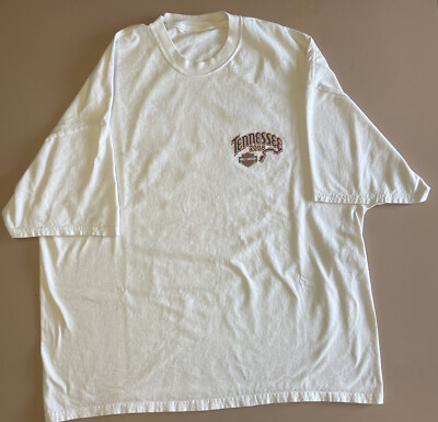VINTAGE 2008 HARLEY-DAVIDSON TENNESSEE SMOKY MOUNTAIN WHITE SHIRT! SIZE XXXL 3XL