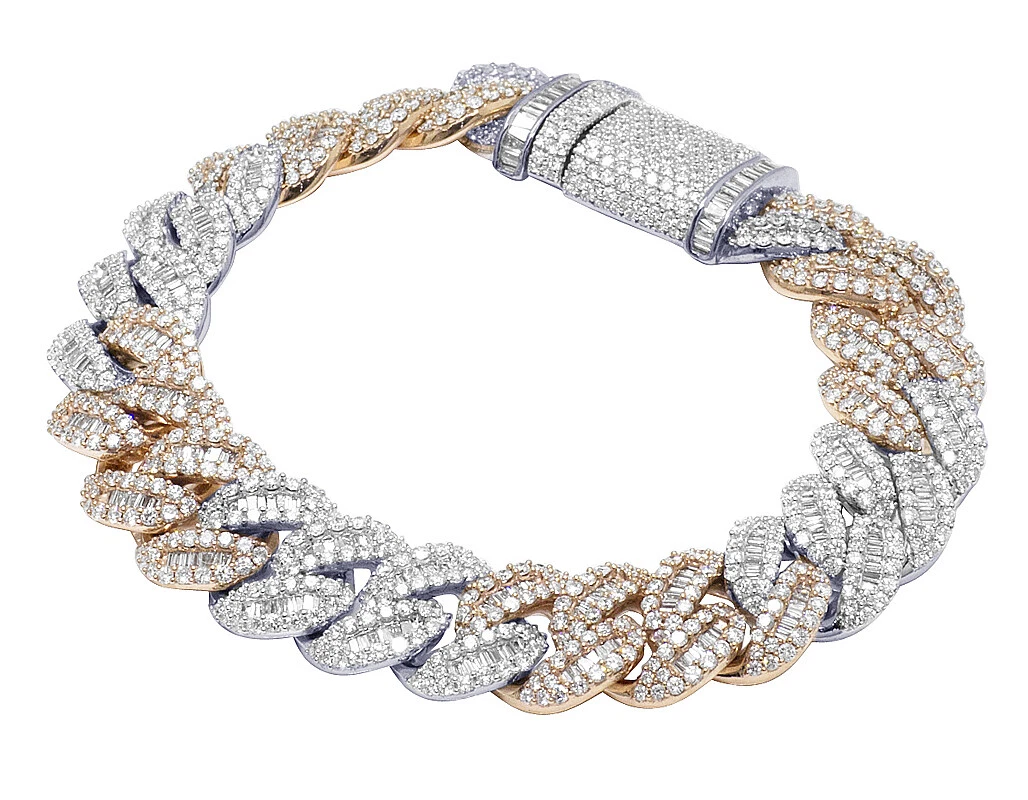 Baguette cuban bracelet sale