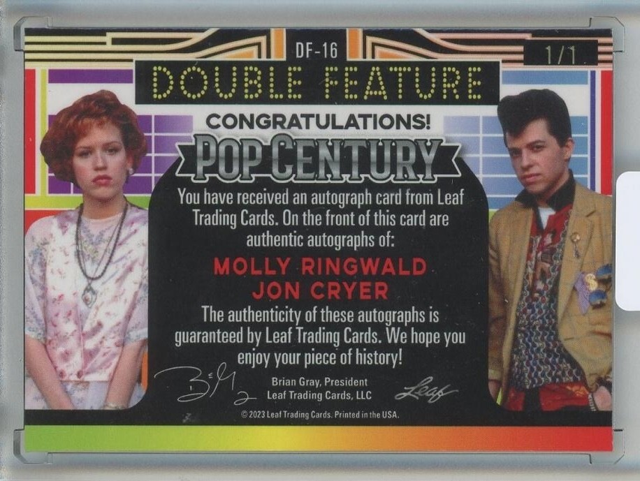 Molly Ringwald & Jon Cryer 2023 Leaf Metal Pop Century Double