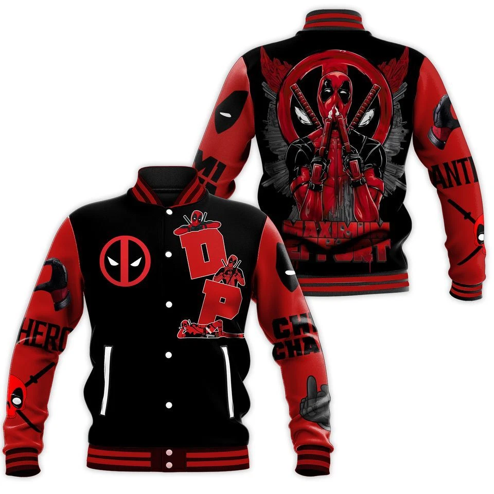Deadpool Baseball Jacket, Deadpool Jacket