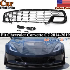 For Corvette C7 Z06 Z51 2014-2019 Carbon Flash Front Bumper Lower Grille Grill
