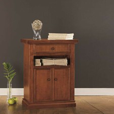 MOBILE PORTA TELEFONO COMODINO, CON VANO A GIORNO,  NOCE ARTE POVERA 