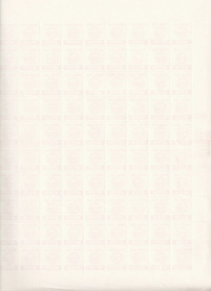 Minnesota Deed Stamp $50 Face Value Sheet of 100 Stamps Total Face Value $5000 - Image 2 of 2