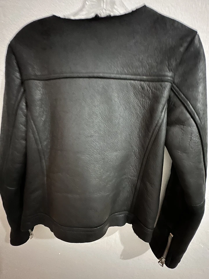Top Shop 100% real sheepskin jacket size 4 - Image 4 of 4