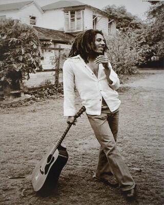 Bob Marley - Black & White Poster - Reggae Wall Art - 12X16/16X20/18X24/24X36