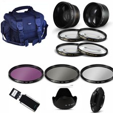 Kit obiettivo e filtro + BORSA GADGET per SONY ALPHA A230 A330 A500 A550 A100 A200 A290