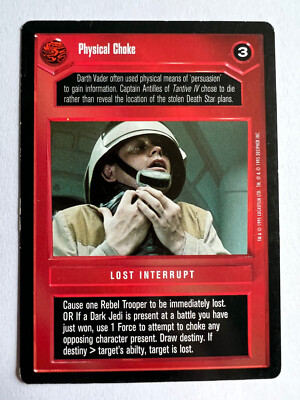 Star Wars CCG Physical Choke Premiere FS Eligible Dollar Rare