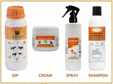 Kit - 4 each of 8 oz Dip, 8 oz Spray, 8 oz Shampoo and 2 oz Cream