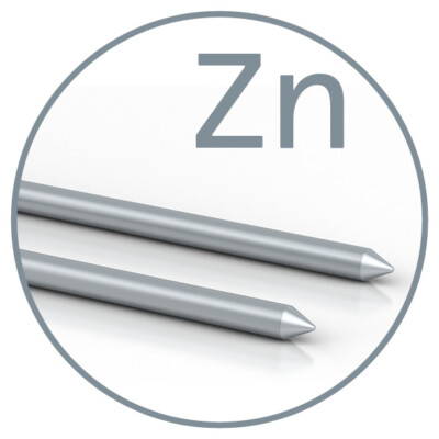 Zink-Elektroden massiv für Ionic-Pulser - Kolloidales Zink herstellen