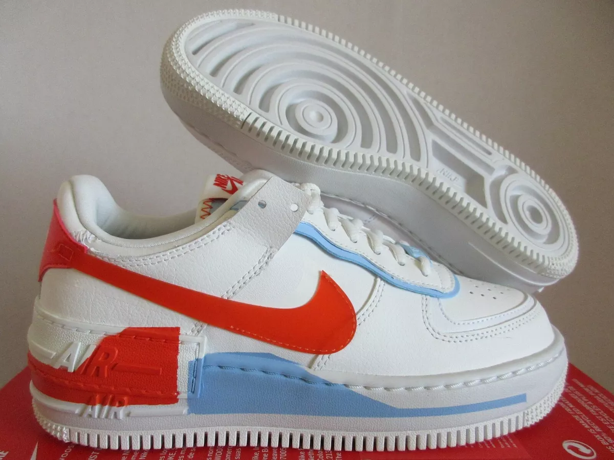WMNS NIKE AIR FORCE 1 AF1 SHADOW SE SUMMIT WHITE-WHITE SZ 8