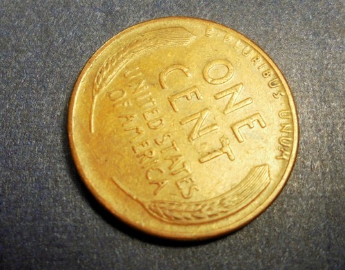 1947 D WHEAT Cent ( REV LAMINATION ERROR WITH PEEL #OR647D - Picture 2 of 7