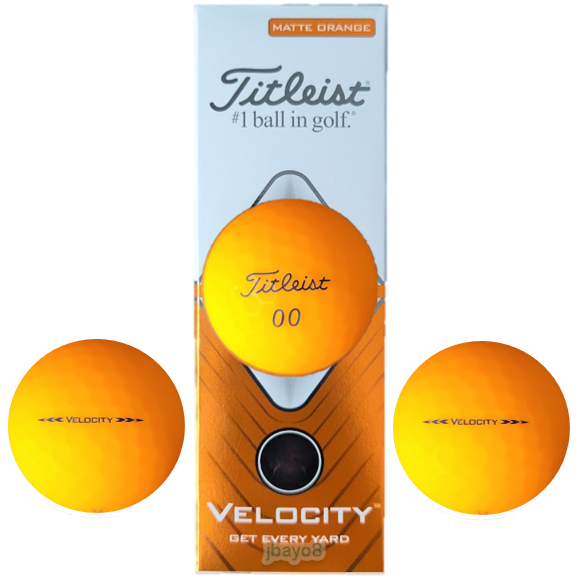 Titleist Velocity Matte Orange Golf Balls Double Numbers - New