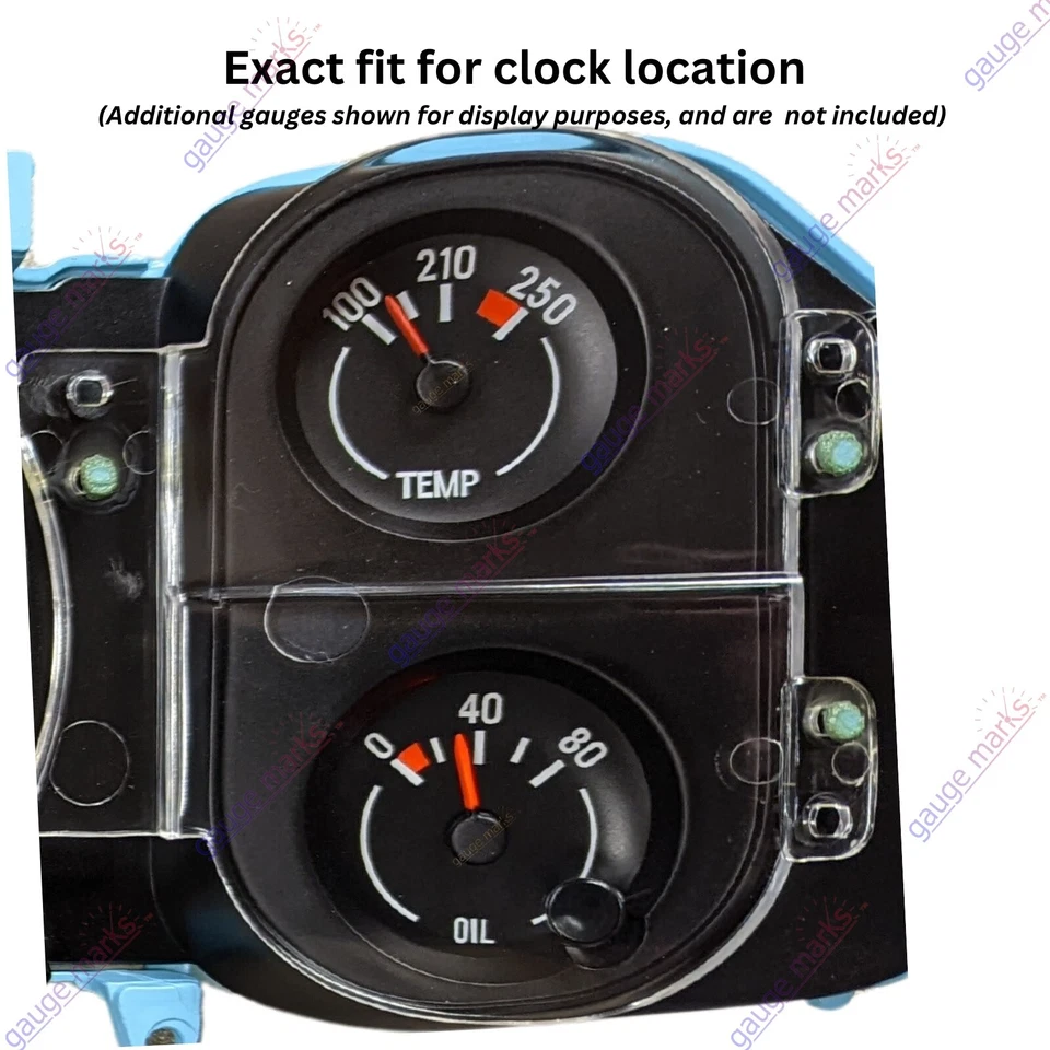 70-78 CAMARO OIL PRESSURE GAUGE fits Gauge Cluster - Replaces Clock - Direct Fit - Image 4 of 4