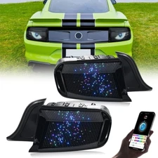 For Ford Mustang 2015-2023 LED Tube Tail Lights Sequential Signal Rear w/RGB DRL