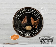Chicken Coop Sign Farm Fresh Eggs Rooster Poultry Farm Garden Decor 100142001016