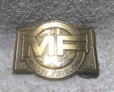 1978 Massey Ferguson Limited Edition Shiny Gold Buckle Solid Heavy Great Shape