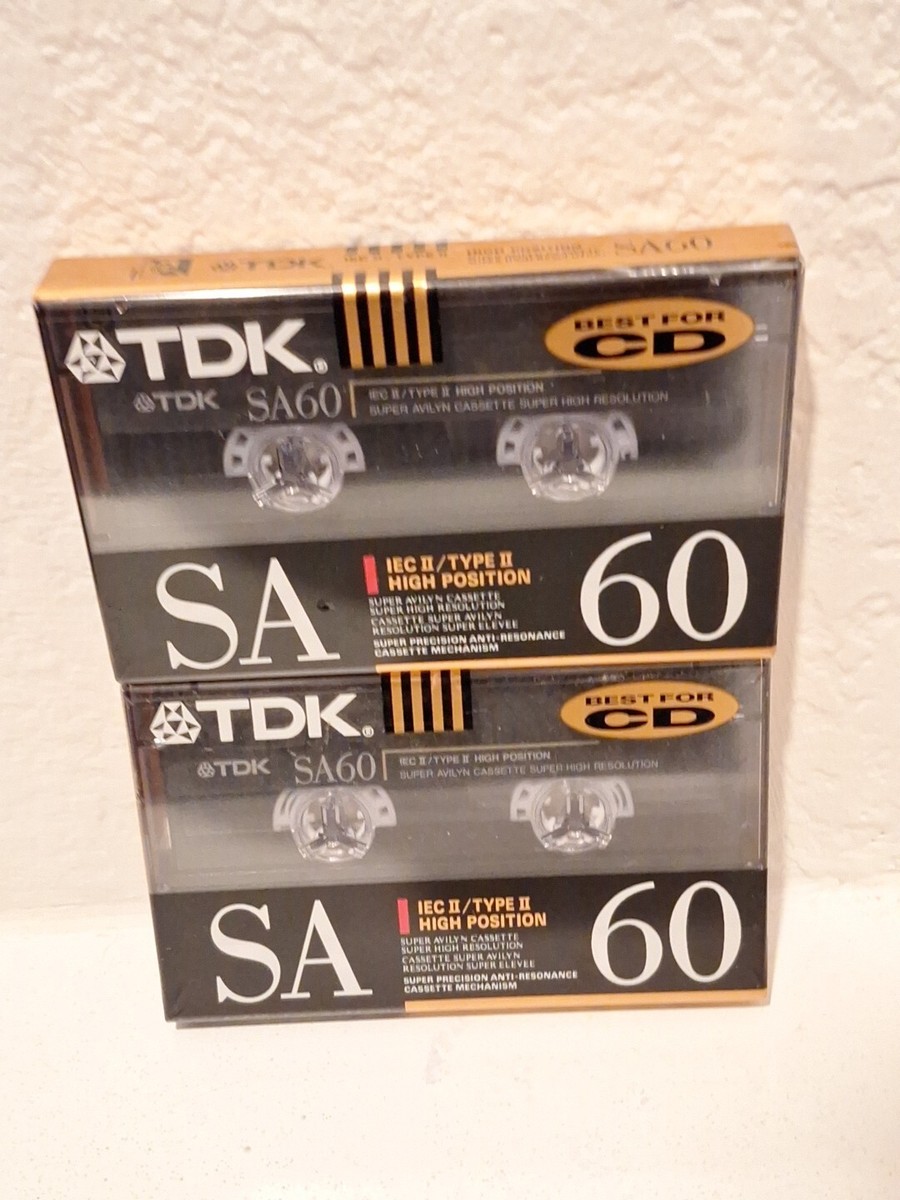 2 X TDK SA 60 IEC II/TYPE II HIGH POSITION 1995 BLANK