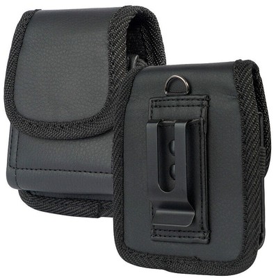 For Sonim XP3plus Vertical Belt Loop Clip Leather Pouch Case