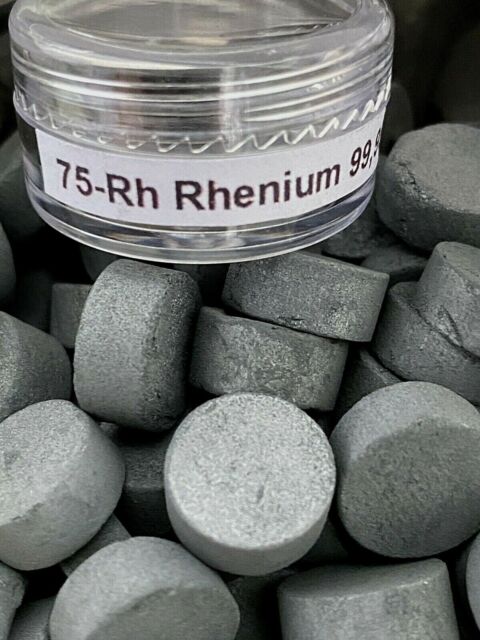 2 5g Rhenium metal 99 9% 75 Re Element sample display box renium renio ren rare