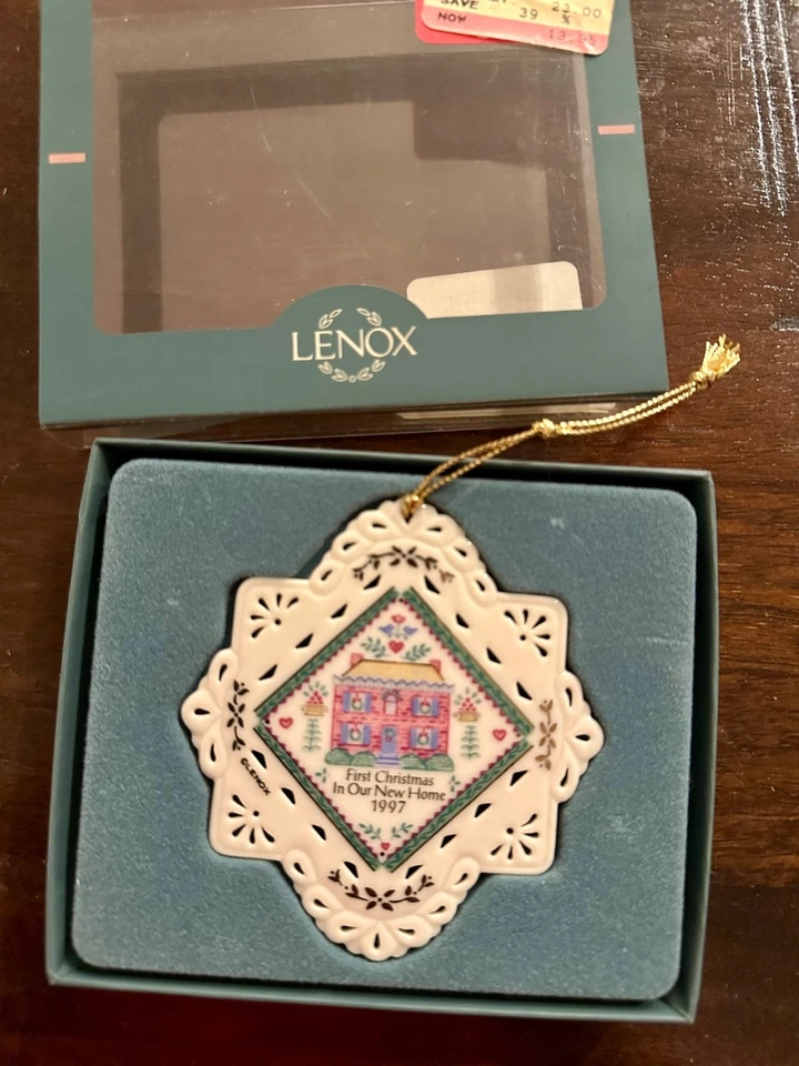 Lenox Primera Navidad En Nuestro Nuevo Hogar 1997 en Caja Original Usado en Excelente Condición Foto 2 de 4