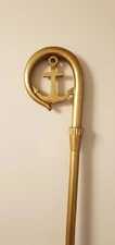 Wood CROZIER Polish Staff Crosier Bishop Quality Craftsmanship, 70" Christmas