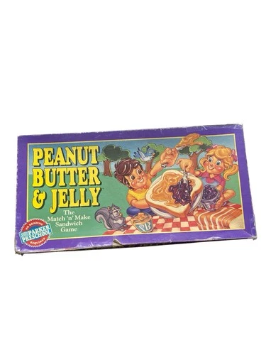 Vintage 1993 Parker Brothers Peanut Butter & Jelly Board Game