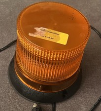 6" Amber Beacon Strobe Lights W/Magnetic Black Base