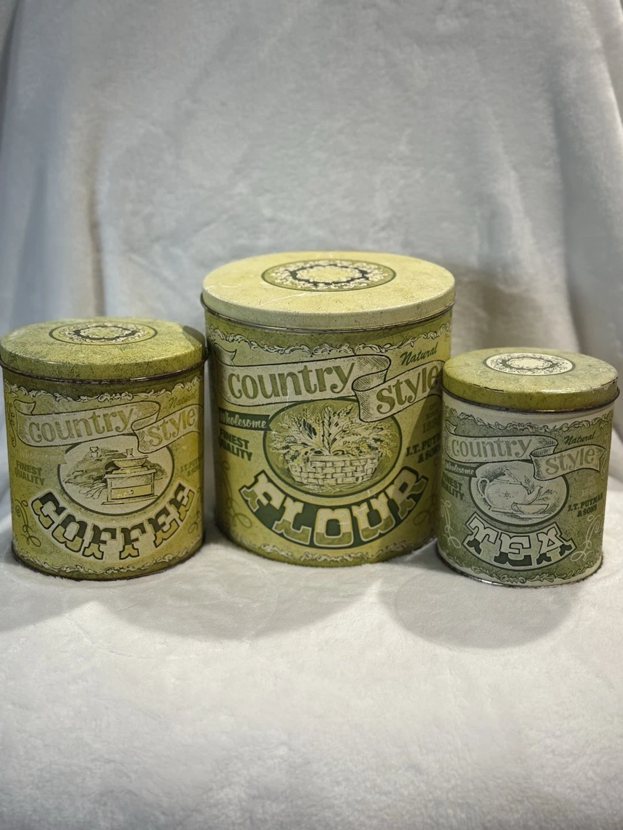 Flour Tin In Collectible Metal Kitchen Canisters for sale | eBay