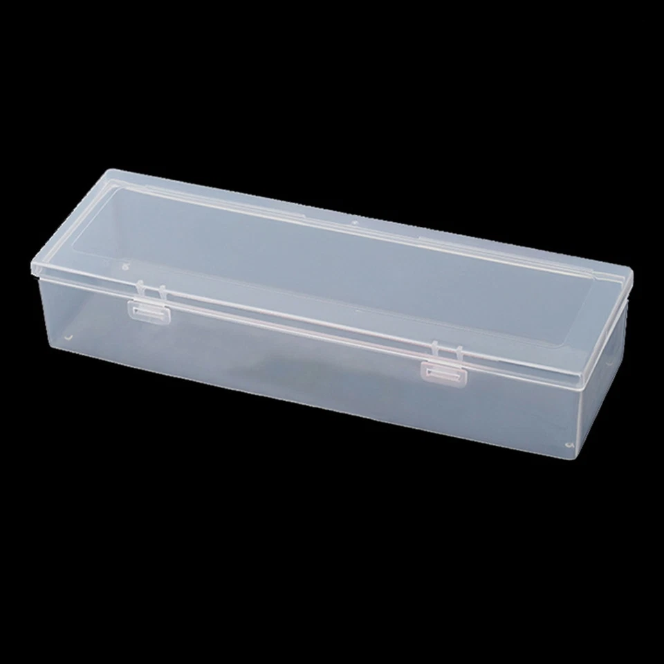 2x Large Plastic Storage Container Box Hinged Lid Crafts Markers Pens Pencils - Image 3 of 4