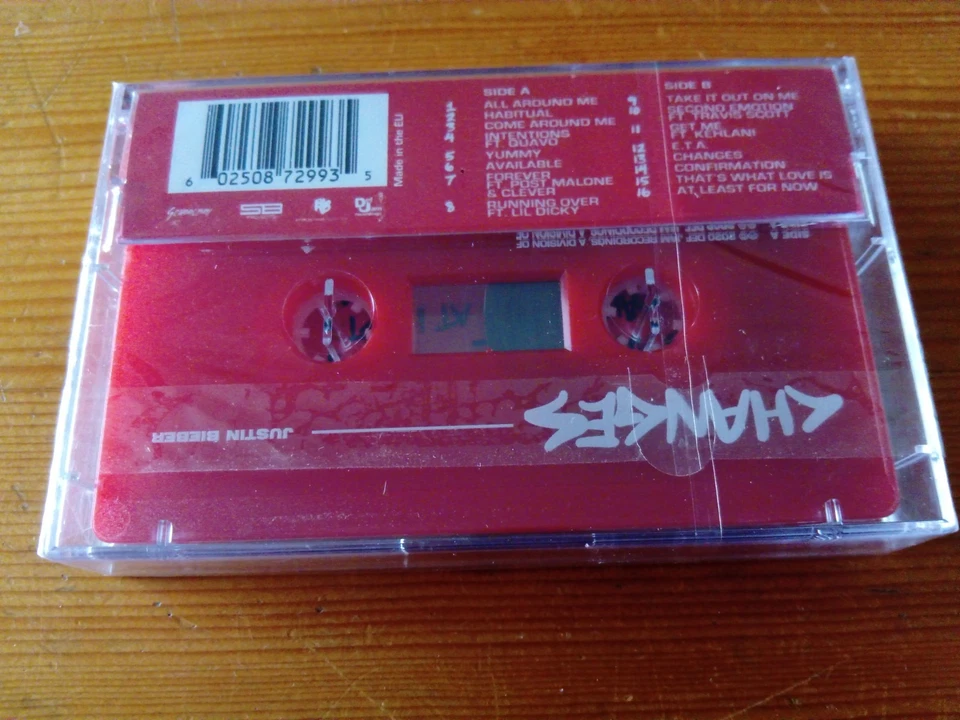 Justin Bieber Changes Ltd 16 Track Cassette (RED Cassette/Sealed) - Image 4 of 4